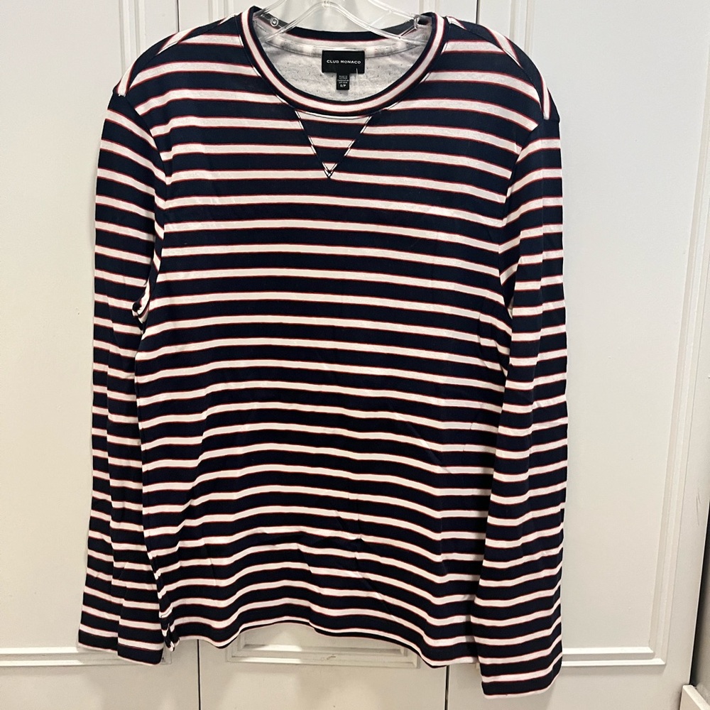 Club Monaco Long Sleeve Striped T-shirt